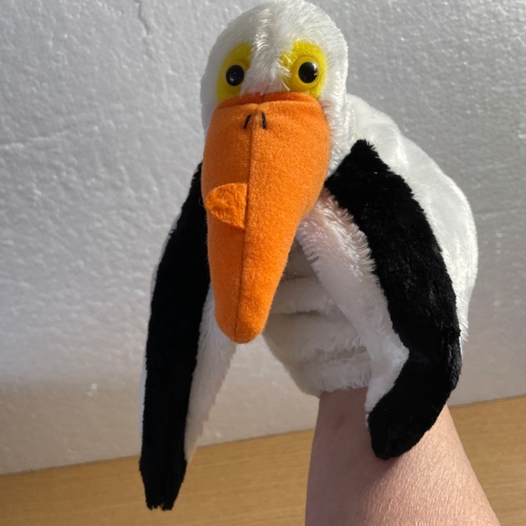 Caltoy Pelican Hand Puppet Plush Bird White Pretend Play Classroom Toy 15” - Picture 6 of 10